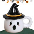 thumbnail image 4 of CRCMURE Glass&Bottle Halloween Mugs | Mug Halloween Mugs | Brew Mug | Good Morning Pumpkin Mugs | Fun Mugs Cup With Lid | Ceramic Cute Mugs | Halloween Cup For Hallowee, 4 of 9