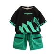thumbnail image 1 of 2025 Children'S Summer Clothing For Small And Medium-Sized Children Short-Sleeved Suits For Men And Women Cartoon Shirts And Shorts Two-Piece Suits, 1 of 5