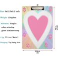 thumbnail image 2 of FMSHPON Sweet Heart Paw Prints Clipboard Hardboard Wood Nursing Clip Board and Pull for Standard A4 Letter 13x9 inches, 2 of 5