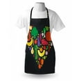 thumbnail image 4 of Food Apron, Healthy Eating Concept Graphic with Cartoon Natural Nourishment Heart, Unisex Kitchen Bib with Adjustable Neck for Cooking Gardening, Adult Size, Multicolor, by Ambesonne, 4 of 4