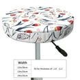thumbnail image 4 of KLL Tulips Flowers Round Bar Chair Cushion Cover 12 inch ,Bar Stool Protector with Elastic, Soft Washable, 4 of 6