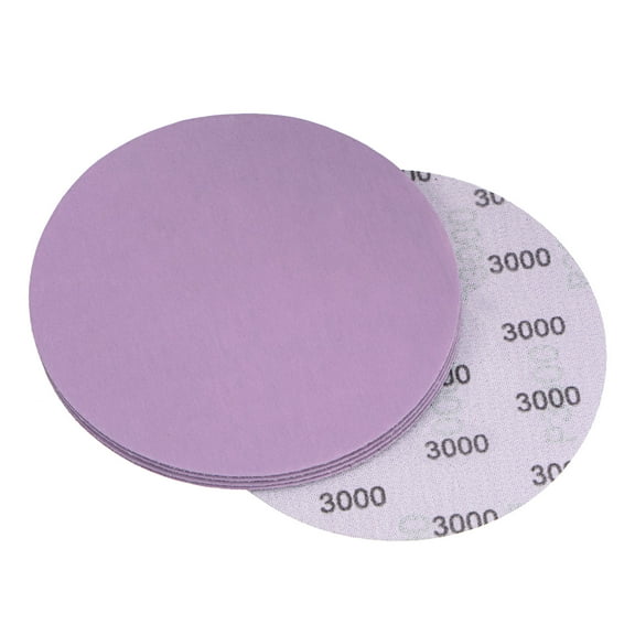 5 Pack 5-Inch Purple Sanding Discs 3000 Grits Hook & Loop Professional Aluminum Oxide Sandpaper