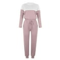 thumbnail image 5 of BLOCLOALO 2 Piece Lounge Set Pullover Crewneck Sweater Women's Outfit Crewneck Pullover Tops and Long Pants Sweatsuits with Sweatpants Long Sleeve Tops Casual Sets Casual Lounge Sets Rose Gold Xxl, 5 of 5