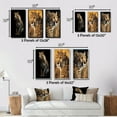thumbnail image 4 of Designart "Wildlife Portrait Stunning Leopard III" Animals Leopard Framed Wall Art Set Of 3 - Brown Leopard Frame Gallery Wall Set For Home Decor, 4 of 6