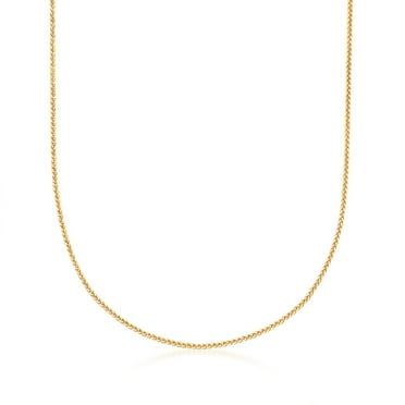 Ross-Simons 1mm 14kt Yellow Gold Adjustable Wheat-Chain Necklace, Women's, Adult