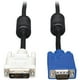 Eaton Tripp Lite Series 6 ft (m) DVI to VGA High-Resolution Adapter Cable with RGB Coaxial (DVI-A to HD15 M/M),. (1.8 M) - Câble d'Affichage - DVI-I à HD-15 (VGA) (M) - 6 ft - Moulé – image 2 sur 4