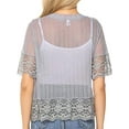 thumbnail image 3 of Amuver Women Short Sleeve Cardigans Lace Boleros Shrugs for Women Lightweight Summer Casual Open Front Beach Cover Up, 3 of 4
