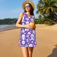 thumbnail image 3 of Yiaed Skull mushroom colorful Print Women's Sleeveless Dress, Loose Fit Summer Dress, Casual Sleeveless Dress for Women, 3 of 7
