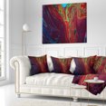 thumbnail image 3 of Designart Dark Red Abstract Acrylic Paint Mix - Abstract Throw Pillow - 16x16, 3 of 5
