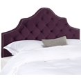 thumbnail image 2 of SAFAVIEH Arebelle Rustic Glam Tufted Headboard with Nail Heads, King, Aubergine, 2 of 4