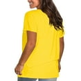 thumbnail image 2 of Yellow Popular Womens Clothes 2024, Cotton Womens Oversized Tee Shirts, Short Sleeve Dress Shirts for Women, Androgynous Clothing, Solid Work Solid Color Blouses for Women Dressy Casual, 2 of 8