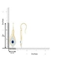 thumbnail image 2 of ANGARA Natural Bezel Set Sapphire Calla Lily Drop Earrings in 14K Yellow & White Gold for Women (Size-4x3mm) | Anniversary, Jewelry Gift for Women | Natural Blue Sapphire Earrings, 2 of 7