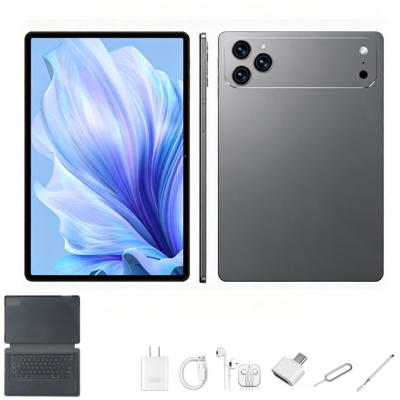 Black Tablet 2026 Newest Android 13 Tablet,10 Inch Tablet,5G Wi-Fi Tablet Computer,2 In 1 Tablet with Keyboard, 256GB ROM 8GB RAM ,Octa-Core Processor,1920 * 1200 IPS,Bluetooth,GPS