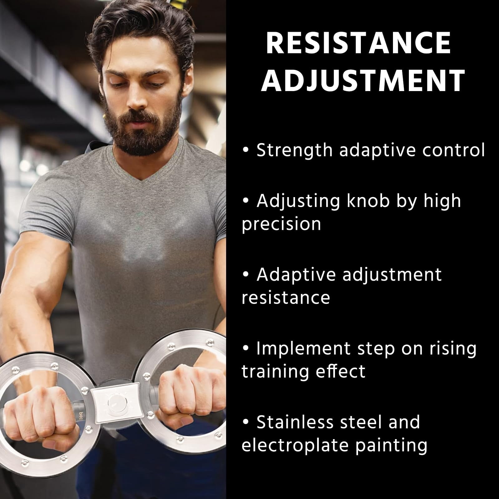 EILISON Rotating Burn Machine 12 LB, Rotating Arm Machine 360 Degree Rotating Grips, Multifunctional Spinning Burn Rotator Machine for Forearm Trainer, Boxing, Workouts (Silver)
