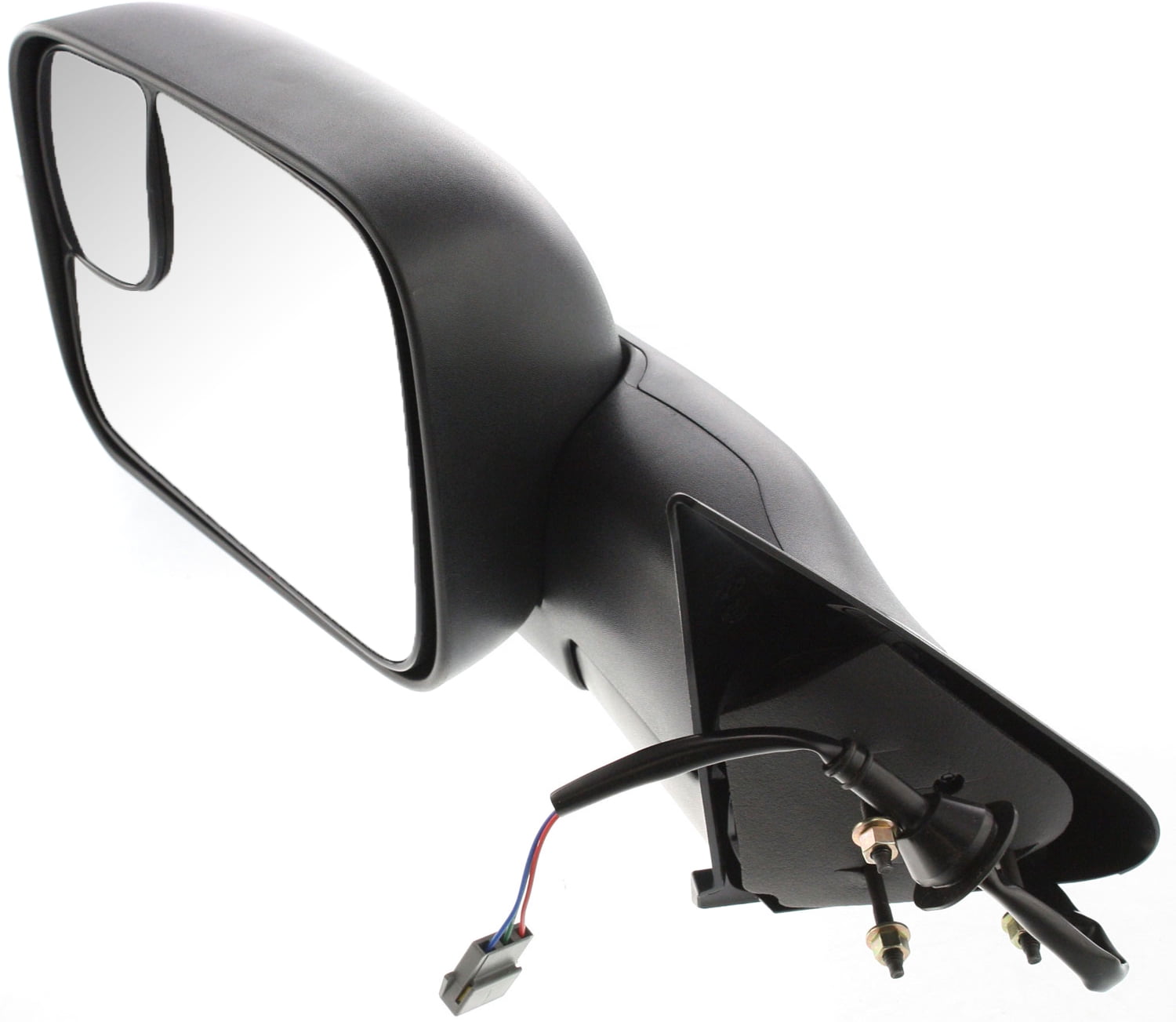 Towing Mirror Compatible With 1994-1997 Dodge Ram 3500 2500 Left Driver Side w/ Blind Spot Corner Glass Textured Black Kool-Vue