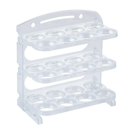 Transparent Folding Eggs Storage Box Multi-layer Refrigerator Side Door Shelf Three-layer Eggs Rack Home Management Essentials Transparent Folding Eggs Storage Box Multi-layer Refrigerator Side Door Shelf Three-layer Eggs Rack Home Management Essentials