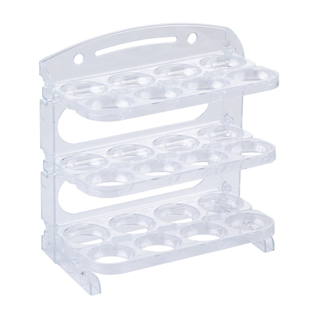 Caja de almacenamiento de huevos plegable con estante lateral para refrigerador multicapa en la puerta Caja de huevos de tres capas