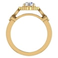 thumbnail image 4 of Diamond Engagement Rings for Women Floral Milgrain Halo Rings 14K Gold 1.00 CT TW GIA Certified, 4 of 6
