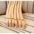 thumbnail image 5 of The Great American Hanger Company Curved Wooden Top Hanger with Natural Finish, 1/2 Inch Thick Hangers with Chrome Swivel Hook & Notches For Hanging, 5 of 5
