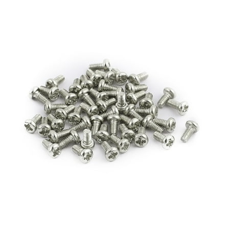 

Uxcell M2 x 4mm Stainless Steel Pan Head Machine Screw Bolts (50-Pack)