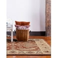 thumbnail image 4 of Rugs.com Aditi Collection Rug – 4' Square Brick Red Low Rug Perfect For Living Rooms, Kitchens, Entryways, 4 of 9