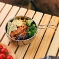 thumbnail image 3 of Stainless Steel Folding Bowl Portable Outdoor Camping Hiking Backpacking BBQ Picnic Travel Food Grade Collapsible Cooking Serving Bowl Dishware, 3 of 7