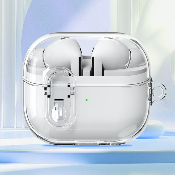 ELEHOLD for Samsung Galaxy Buds 3 FE 2025/ 3 / 3 Pro Case, Soft Clear Full Body Secure Lock Wireless Charging Shockproof Case with Keychain, Headphone Accessories for Men Women,Clear