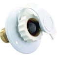 thumbnail image 3 of JR Fresh Water Inlet 62155 Used For RV Fresh Water System; 1-1/2 Inch Diameter Cutout Dimension; 2-7/8 Inch Diameter Outside Dimension; 1-5/8 Inch Valve Depth; With Lead Free Brass Check Valve; White, 3 of 3