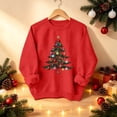 thumbnail image 6 of Wilark Girls Christmas Sweatshirts Size 3-14, Long Sleeve Pullover Crew Neck Fleece Warm Kids Festival Tops Red, 6 of 9