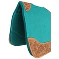 thumbnail image 3 of Horse SADDLE PAD Western Contoured Mohair Wool Felt Moisture Wick Teal 39RT03TL, 3 of 3