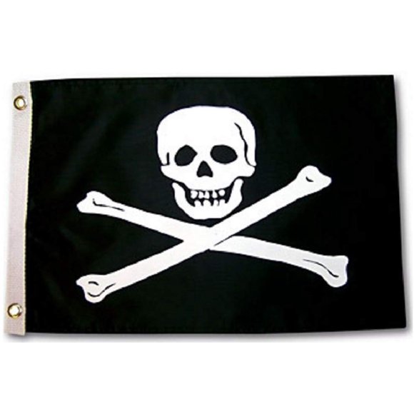 Pirate Jolly Roger Drapeau de Jardin Extérieur 12X18in