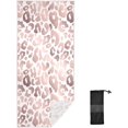 thumbnail image 2 of Dreamtimes Beach Towels Rose Gold Leopard Camping Towels Animal Sand Free Beach Towel, 30"x60" Large Beach Towels Quick Dry Bath Travel Towels Pool Yoga Beach Mat for Men Women, 2 of 7