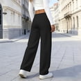 thumbnail image 5 of MaFYtyTPR Sweatpants for Women Women's Fashion Solid Color Elastic Waist Adjustable Drawstring Pocket Baggy Long Pants A-Black L, 5 of 5