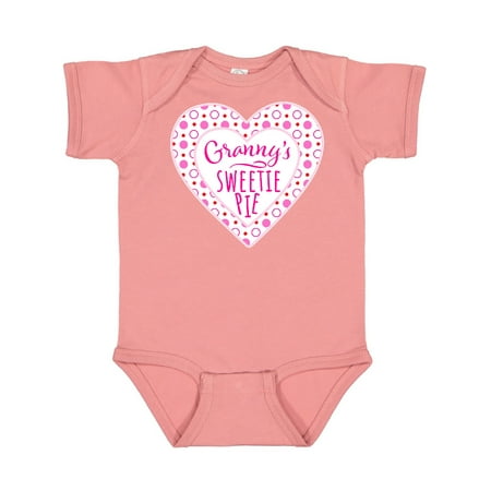 

Inktastic Granny s Sweetie Pie with Pink Hearts Gift Baby Boy or Baby Girl Bodysuit
