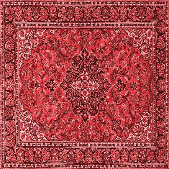 Ahgly Company Indoor Square Persian Red Traditional Area Rugs, 7' Square