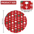 thumbnail image 2 of Christmas Tree Skirt,Red Christmas Tree and Snowflake Pattern Christmas Tree Decor with Red Ribbon Ties,Round Shape,Christmas Decorations for Home 48"x48", 2 of 7