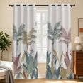 thumbnail image 6 of Tchckioa Modern Leaf Blackout Curtains,Privacy Protection Grommet Window Drapes for Bedroom,42x63 Inch,2 Panels, 6 of 8