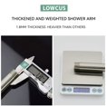 thumbnail image 2 of Brazo De Ducha Y Brida De Brazo De Ducha Con Rosca Engrosada De Alta Densidad De Acero Inoxidable De Extensión Montada En Techo Para U4999-Ss Brilliance Inoxidable De 10 Pulgadas, 2 of 5