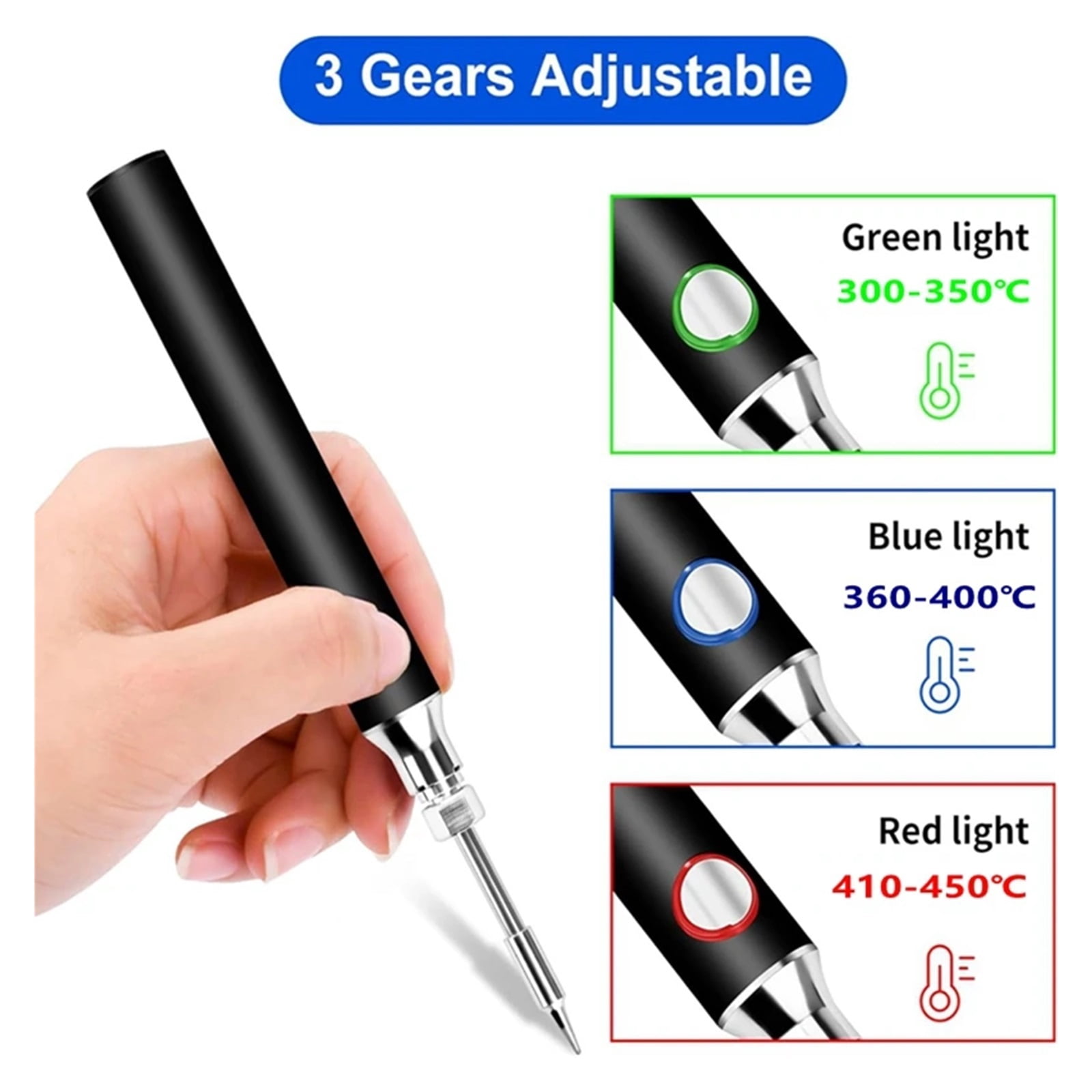 USB 5V 8W soldering iron tool pen DIY wireless soldering pen, home and outdoor convenient soldering repair tool set ,Internally Heated