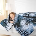 thumbnail image 4 of Homewish Blue Ombre Cheetah 7 Pieces Full Size Bedding Sets,Contemporary Art Full Size Bed in a Bag,Black Reversible, 4 of 8