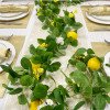 Guirnalda de frutas artificiales, enredaderas, colgante de plástico, plantas decorativas para el hogar, limones amarillos falsos, limones verdes de simulación, ratán