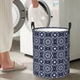 thumbnail image 4 of Lsque Geometry Flower pattern Laundry Hamper Basket, Tall Woven Rope Hamper Basket for Clothes, Lightweight Storage Basket, Collapsible Waterproof-, 4 of 8