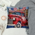 thumbnail image 2 of Fenyluxe 4th of July Decor Throw Pillow Covers Independence Day Memorial Day American Flag Stars and Stripes Truck Patriotic Freedom Quotes Cushion Case, 2 of 5