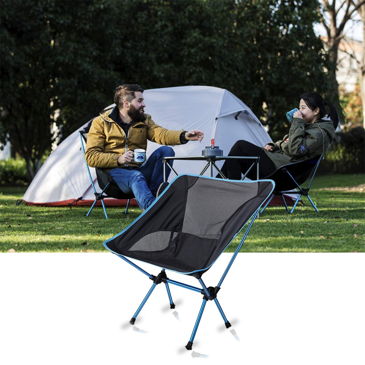 Camping Chair Lightweight Folding Chair with Carry Bag for Hiking Fishing Beach 