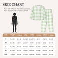 thumbnail image 4 of Lsque Pistachio Green Checkboard Pattern Long Sleeve Pajama Set for Women - Soft 2-Piece Sleepwear and Loungewear Set with Pockets, Comfy Nightwear-Medium, 4 of 7