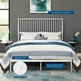 thumbnail image 6 of Platform Bed Frame, Queen Size, White, Metal, Industrial Bedroom, Modern Contemporary HB35058, 6 of 6
