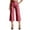 Red, variant on Bosfbaoi Capri Pants for Women Button Fly High Waist Pinstripe Cropped Culotte Pants Pleated Wide Leg Womens Pants Office Work Pants for Women