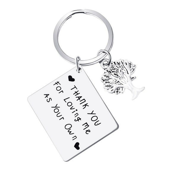 JNB/k0073/Inspirational Engraved - Thanks you for loving me as your own KeychaiN.