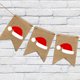 thumbnail image 2 of 1 pieza decoración navideña creativa sombrero de Navidad Banner de arpillera banderines de fiesta bandera de Navidad para el hogar Oficina colgante de pared Banner, 2 of 6