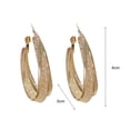 thumbnail image 6 of harmtty 1 Pair Hoop Earrings High-end Shiny Contrast Color Round Circle Dangle Earrings Daily Jewelry, 6 of 8